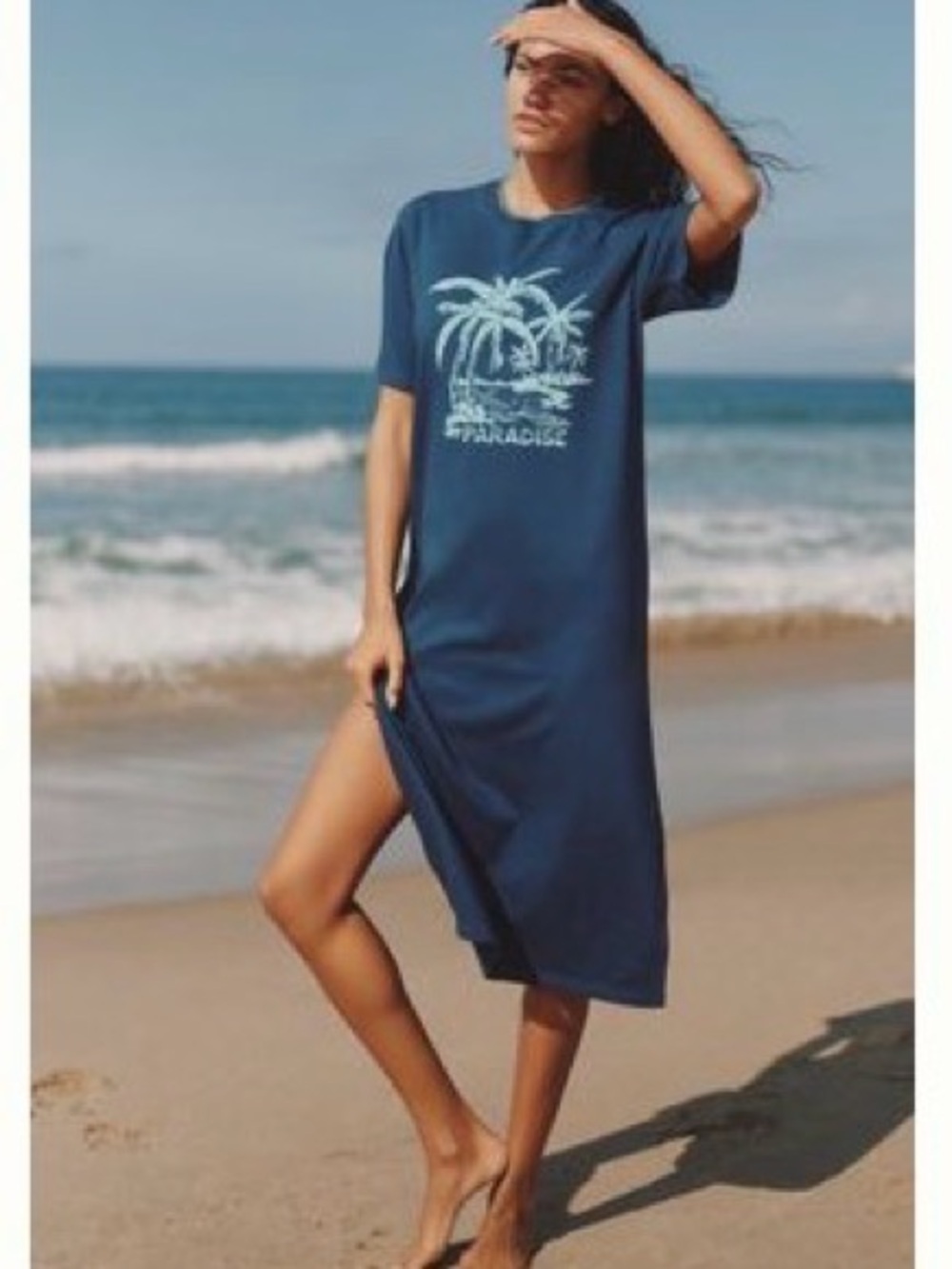 Anthropologie Celandine GraphicT-Shirt Midi Dress